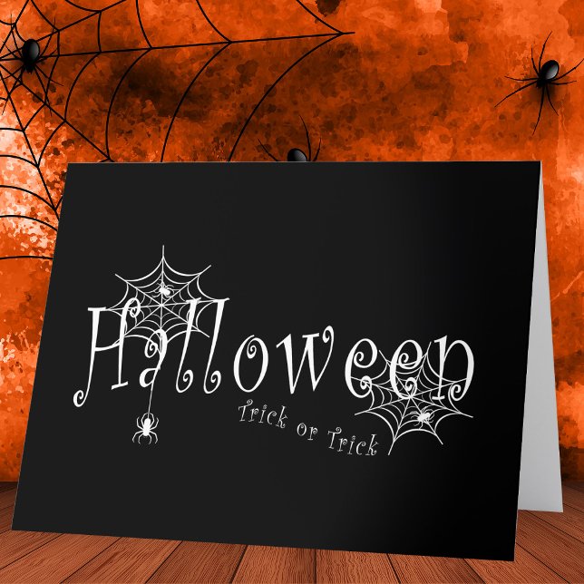 Skrämmande Halloweenspindel för trick or treat Tack Kort (Skapare uppladdad)