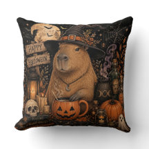 Skrämmande häxcapybara Halloween