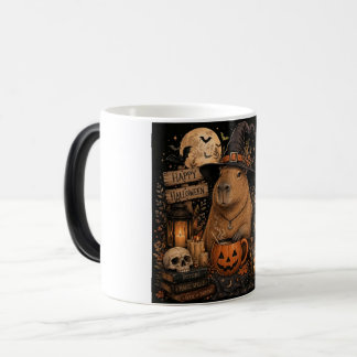 Skrämmande häxcapybara Halloween Magisk Mugg