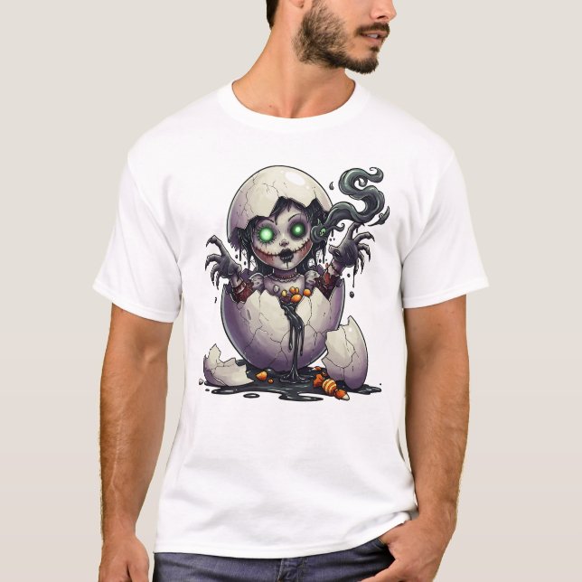 Skrämmande häxunge Halloween T-Shirt – Skräck  (Framsida)