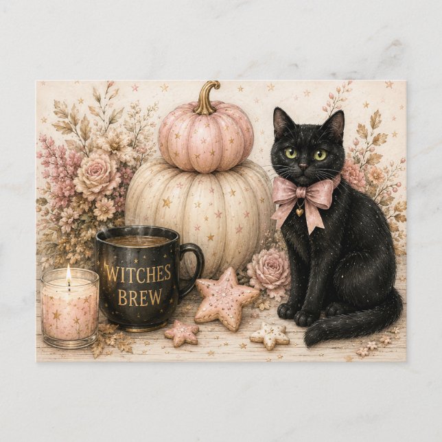 Skrämmande höst halloween vykort (Framsida)