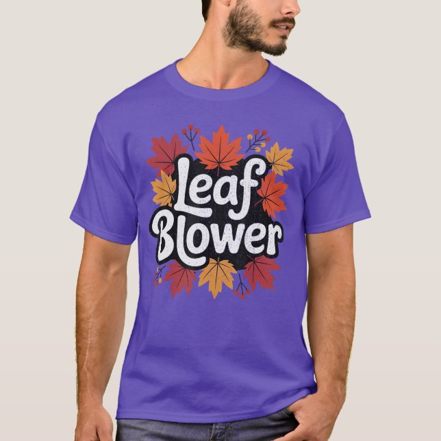 Skrämmande höst lövblåsare suger lövblåsare t shirt (Framsida)