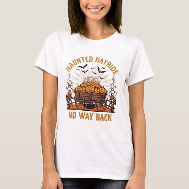 Skrämmande höstdetur T-shirt för Halloween (Framsida)