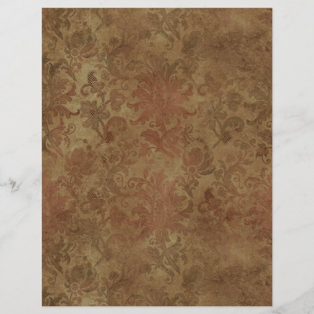 Skrämmande höstgotiskt skrapbokspappersark (Framsida)