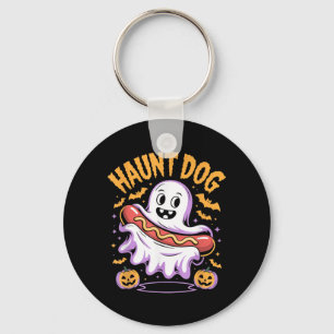 Skrämmande hund rolig spöke korv Halloween Nyckelring