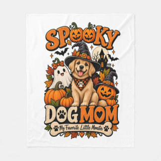 Skrämmande hundmamma Halloween Söt skelett hundäls Fleecefilt