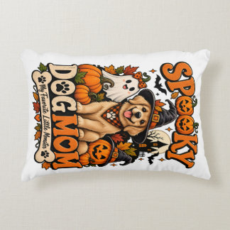 Skrämmande hundmamma Halloween Söt skelett hundäls Prydnadskudde