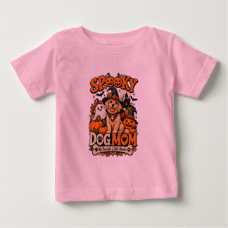 Skrämmande hundmamma Halloween Söt skelett hundäls T Shirt