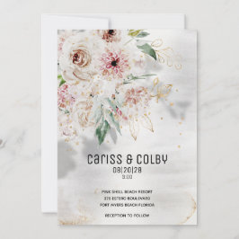 Skrämmande inbjudan till vit- och grönsaksbröllop