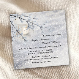 Skrämmande inbjudan till Winter Wedding i Snö