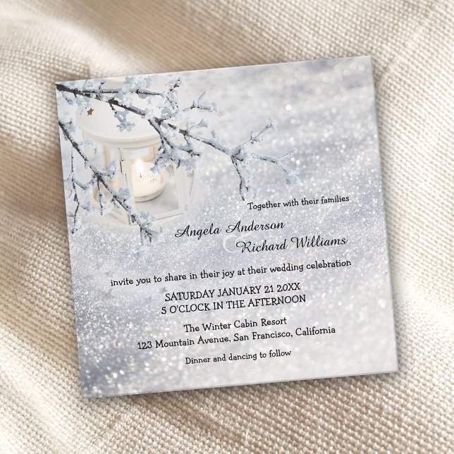 Skrämmande inbjudan till Winter Wedding i Snö (Skapare uppladdad)