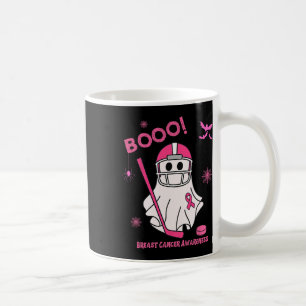 Skrämmande ishockey Halloween bröstcancer medveten Kaffemugg
