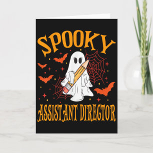 Skrämmande Istant Regissör Spöke Roligt Halloween Kort