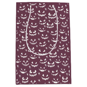 Skrämmande Jack-O' Lantern-ansikten Lila Halloween