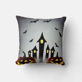 Skrämmande Jack o' Lantern Halloween-dekoration Kudde