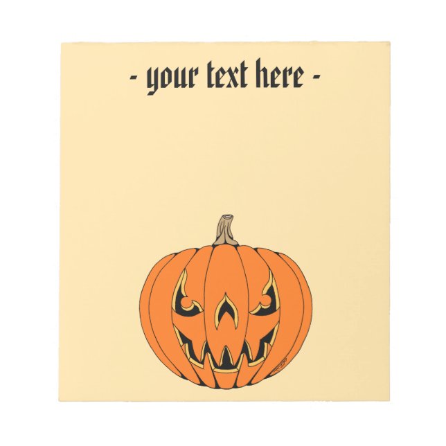 Skrämmande Jack-o'-Lantern Halloween-design Anteckningsblock (Framsida)