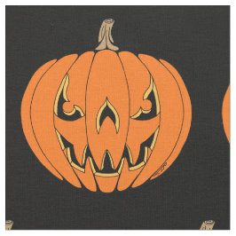 Skrämmande Jack-o'-Lantern Halloween-design Tyg