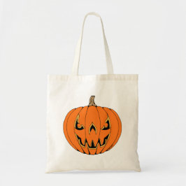 Skrämmande Jack-o'-Lantern Halloween-design Tygkasse