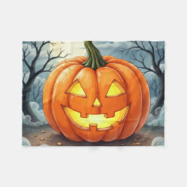 Skrämmande Jack-O'-Lantern Mysig Filta Fleecefilt