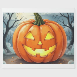 Skrämmande Jack-O'-Lantern Presentpapper