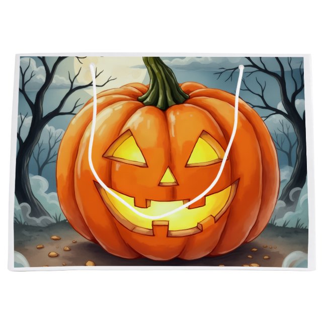 Skrämmande Jack-O'-Lantern presentpåse (Framsidan)
