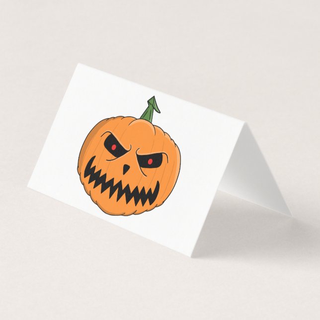 Skrämmande Jack O'Lantern Halloween Kort (Framsida)