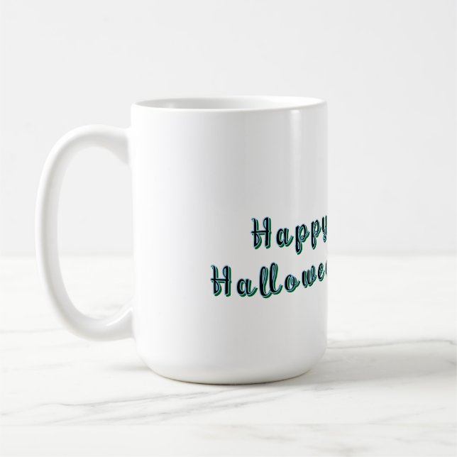 Skrämmande Jack O'Lantern-pumpa med lysande ögon Kaffemugg (Vänster)