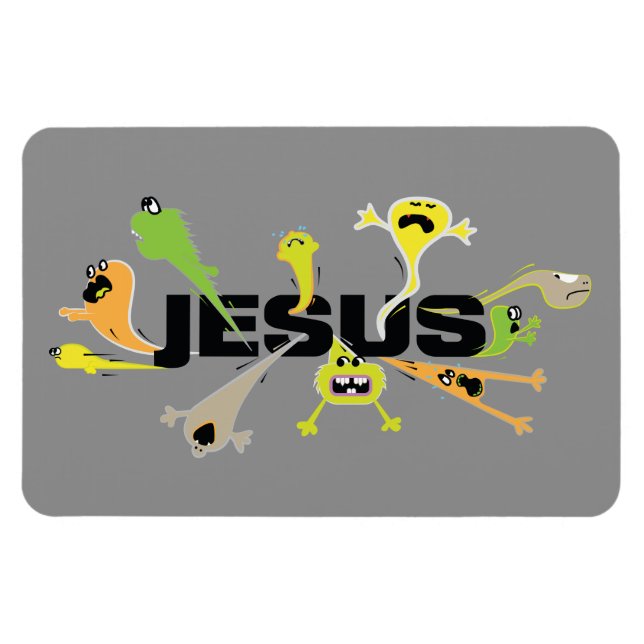 Skrämmande Jesus Magnet (Horisontell)