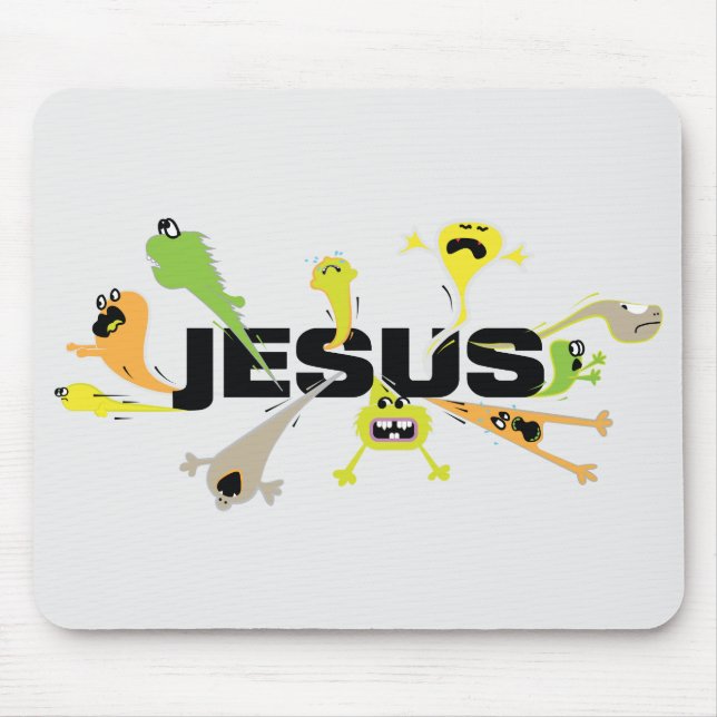 Skrämmande Jesus Musmatta (Framsidan)