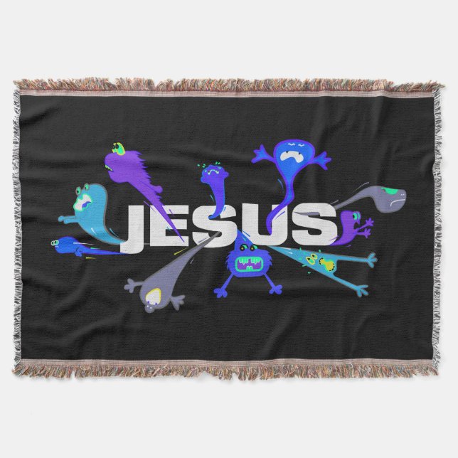 Skrämmande Jesus-nätter Filt (Framsidan)