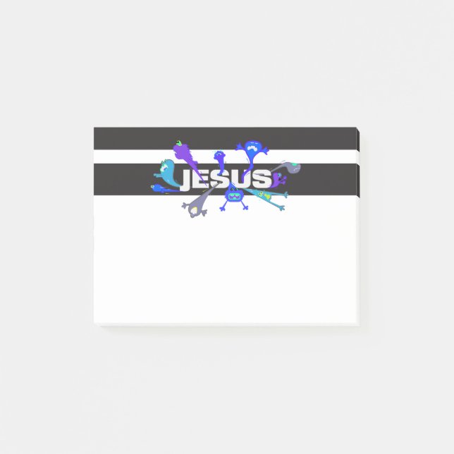 Skrämmande Jesus Nätter Post-it Block (Framsida)