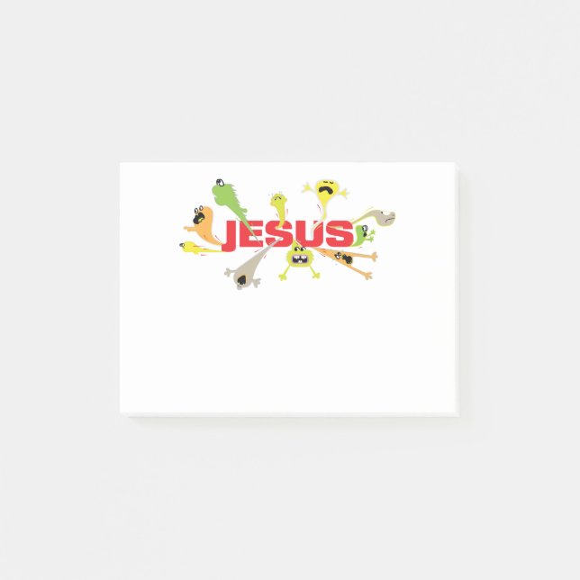 Skrämmande Jesus Post-it Block (Framsida)
