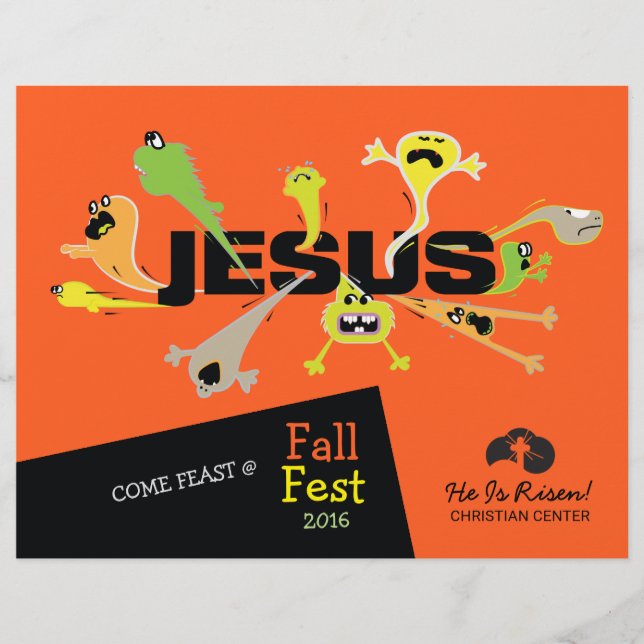 Skrämmande Jesus Reklamblad (Framsidan)