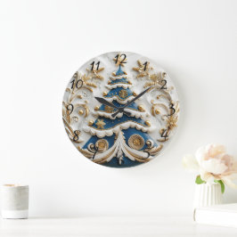 Skrämmande julklocka med träd. stor klocka