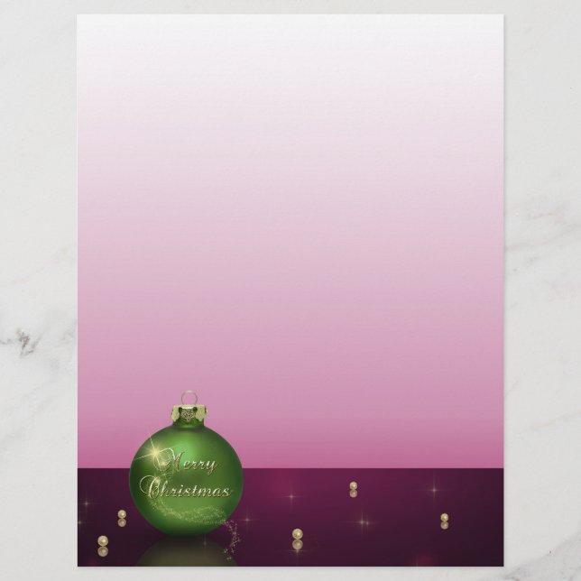 Skrämmande julprydnad Letterhead Stationery (Framsida)