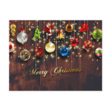 Skrämmande julprydnad och snöflingor