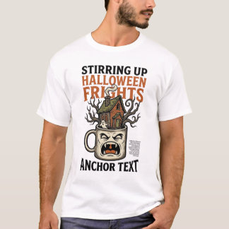 Skrämmande kaffe Halloween spökmugg grafisk t-shir T Shirt