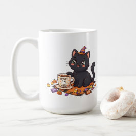 Skrämmande & Kaffe-infusionerad Halloween Svart Ka Kaffemugg