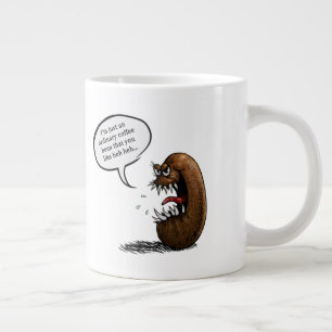 Skrämmande kaffeböna jumbo mugg