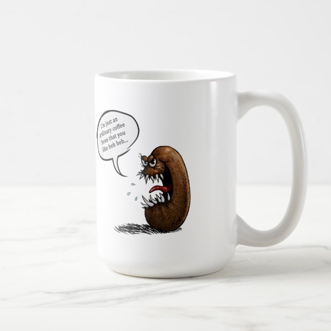 Skrämmande kaffeböna kaffemugg (Höger)