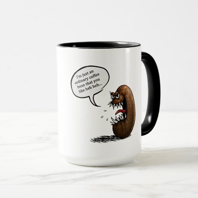Skrämmande kaffeböna mugg (Framsida höger)
