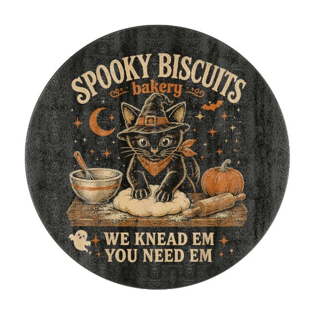Skrämmande kakor bakery Svart katt Halloween (Framsidan)