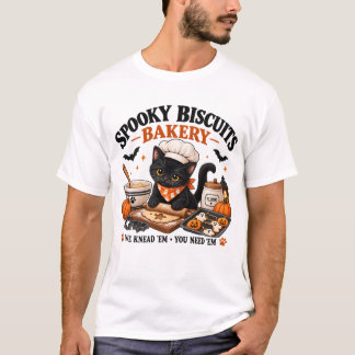 Skrämmande kakor bakery, Svart katt Halloween bakn T Shirt