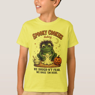 Skrämmande kakor HALLOWEEN Rolig Groda Bakverk T-S T Shirt
