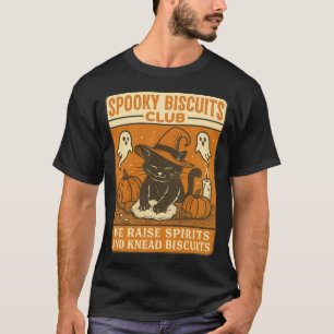 Skrämmande kakor klubb katt Halloween rolig baknin T Shirt