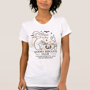 Skrämmande kakor klubb katt Halloween rolig baknin T Shirt