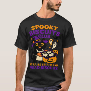 Skrämmande kakor klubb katt Halloween rolig baknin T Shirt