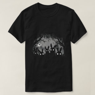 Skrämmande kaninskog gotisk grunge-tröja t shirt