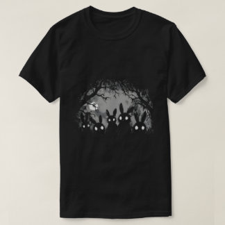 Skrämmande kaninskog gotisk grunge-tröja t shirt