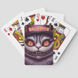 Skrämmande katt Halloween Casinokort